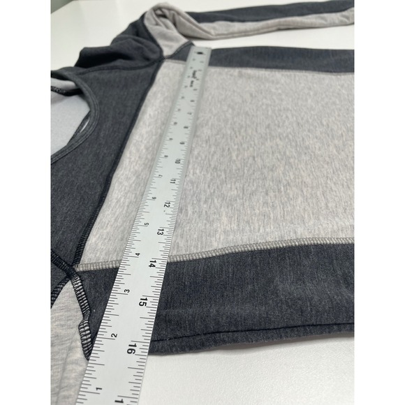 Athleta Colorblock Long Sleeve Shirt Dress Heather Gray Light Gray Bodycon XS - Picture 12 of 15